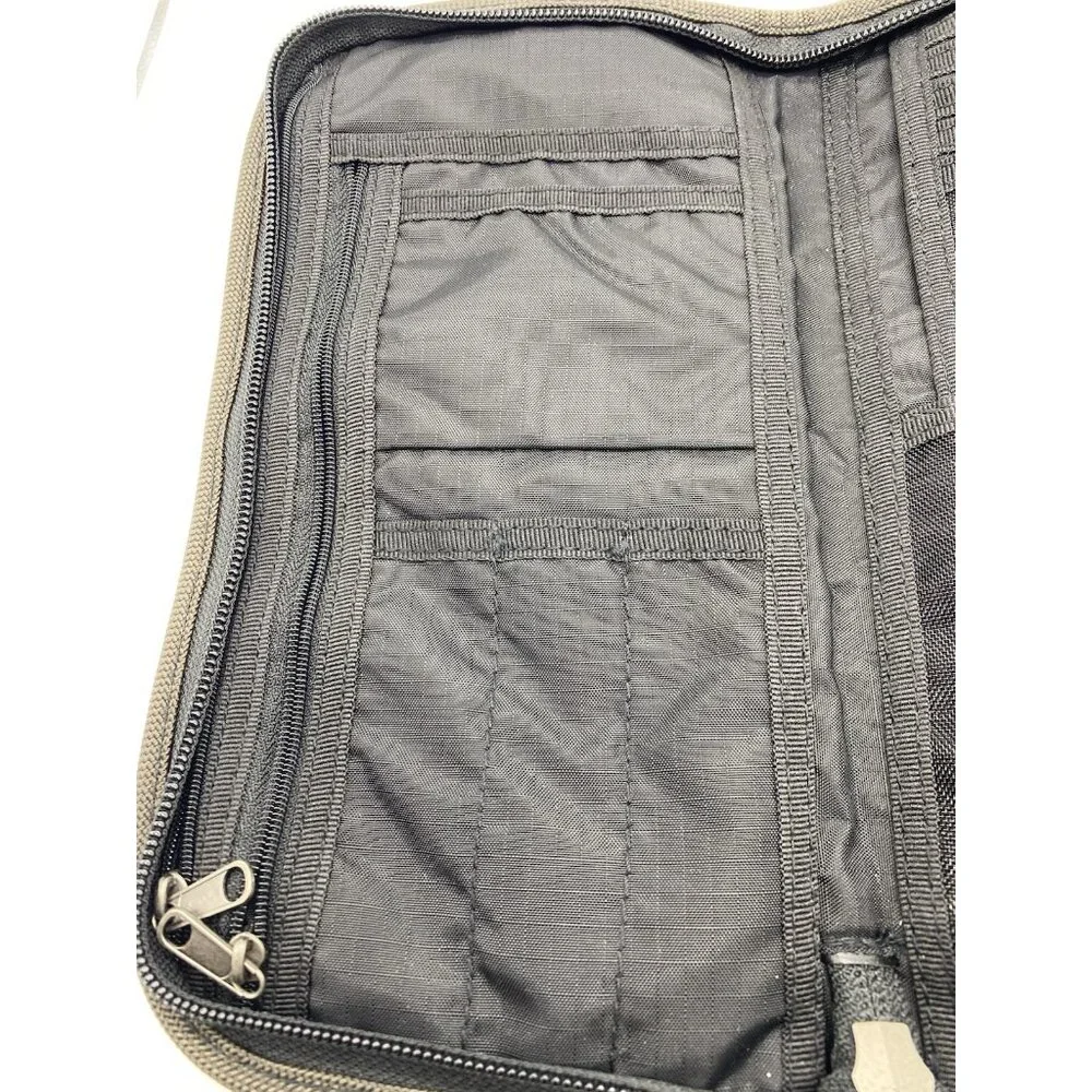 JanSport Brown Travel Organizer Passport Document Holder Zip Case